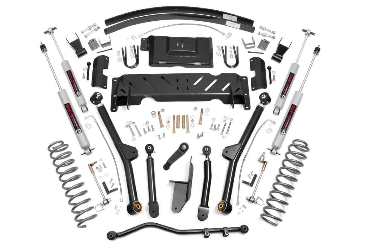Rough Country 4.5 Inch Lift Kit | Long Arm | AAL | NP242 | Jeep Cherokee XJ 4WD (1984-2001)