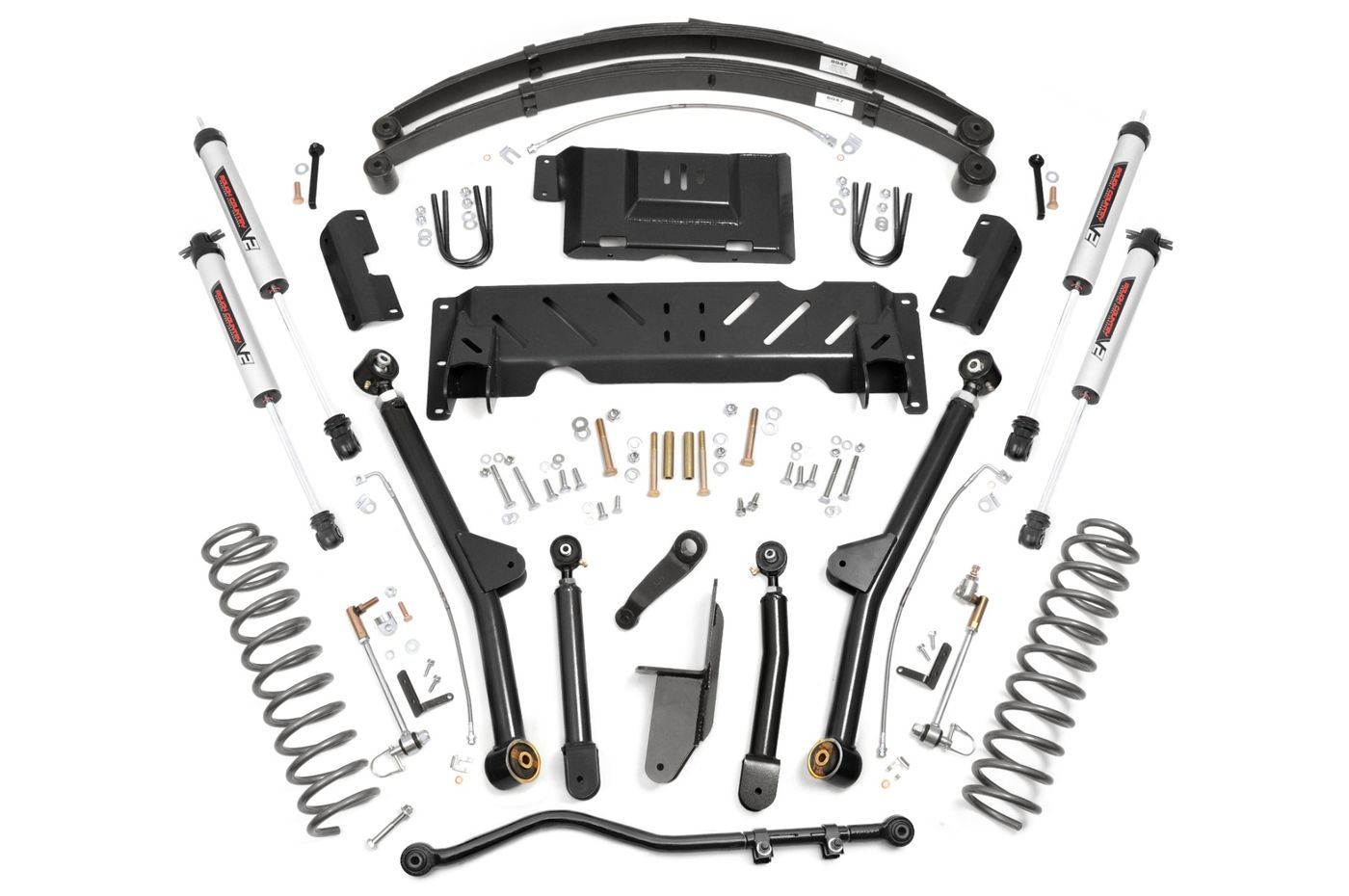 Rough Country 4.5 Inch Lift Kit | Long Arm | RR Leafs | NP242 | V2 | Jeep Cherokee XJ (84-01)