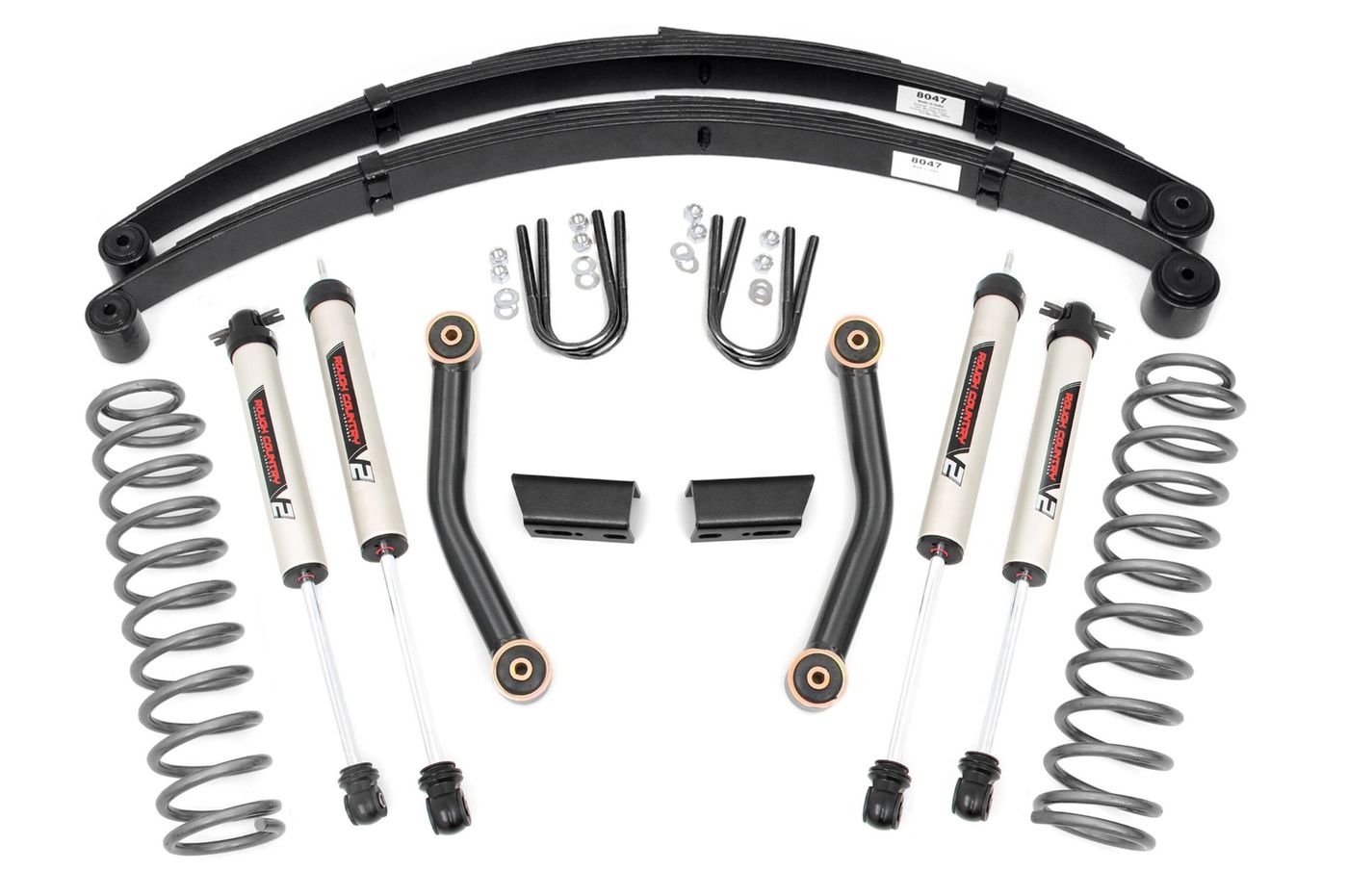Rough Country 3 Inch Lift Kit | Series II | RR Springs | V2 | Jeep Cherokee XJ (84-01)