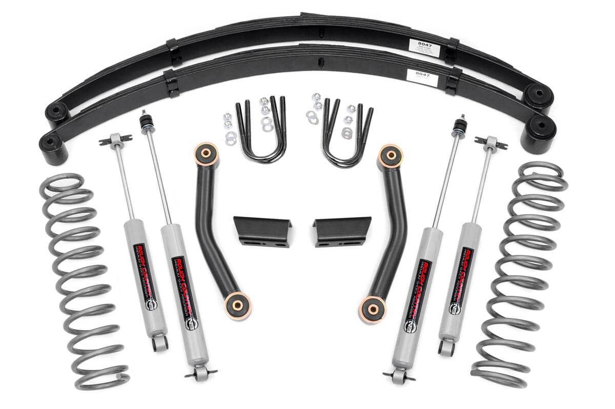 Rough Country 3 Inch Lift Kit | Series II | RR Springs | Jeep Cherokee XJ 2WD/4WD (84-01)