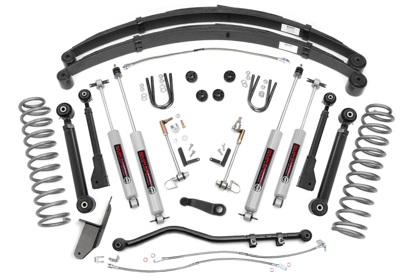 Rough Country 4.5 Inch Lift Kit | RR Springs | X-Series | Jeep Cherokee XJ 2WD/4WD (84-01)