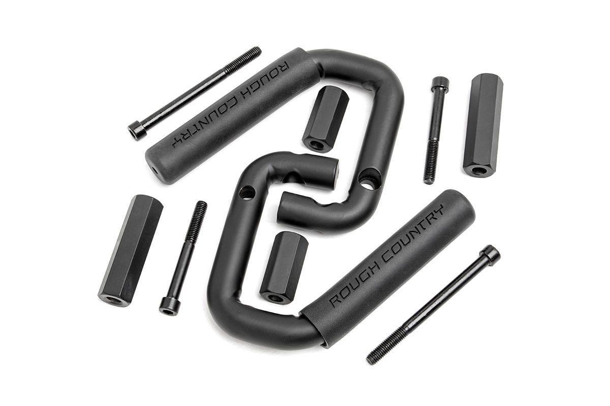 Rough Country Grab Handles | Steel | Front | Black | Jeep Wrangler JK/Wrangler Unlimited (07-18)