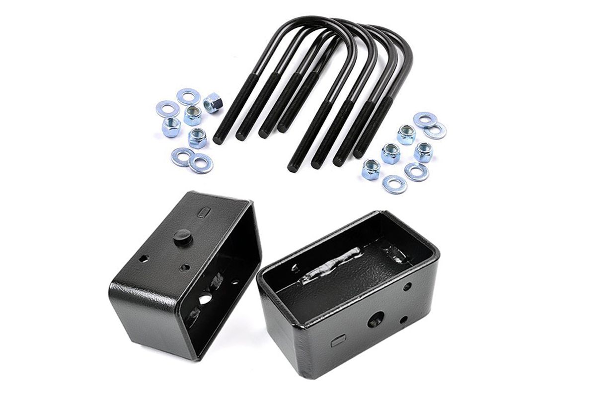 Rough Country 3 Inch Block And U-Bolt Kit | Ford F-250 Super Duty 2WD/4WD (1999-2010)