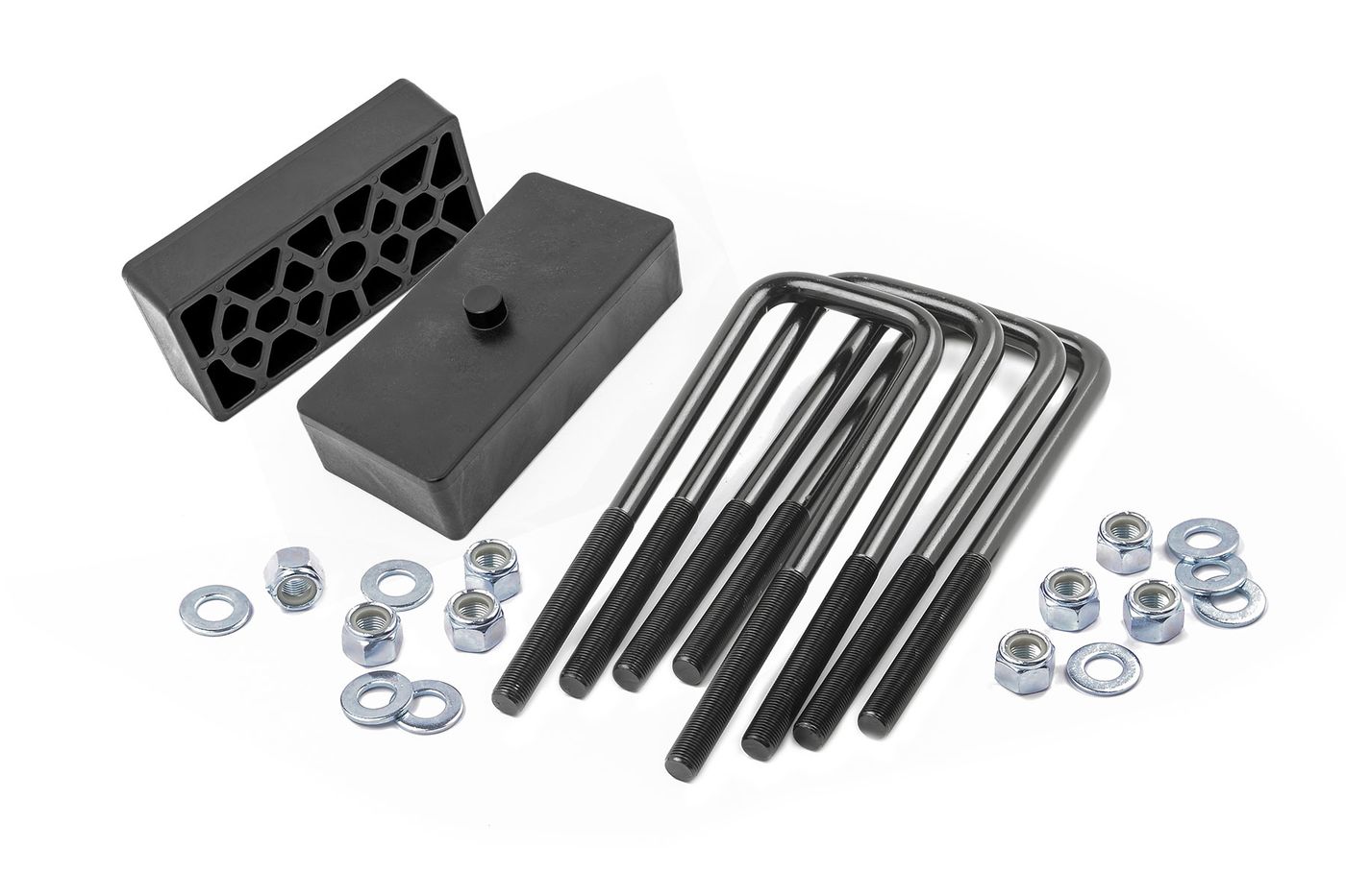 Rough Country 1.5 Inch Block & U-Bolt Kit | Chevy Silverado 2500 HD 2WD/4WD (2001-2010)