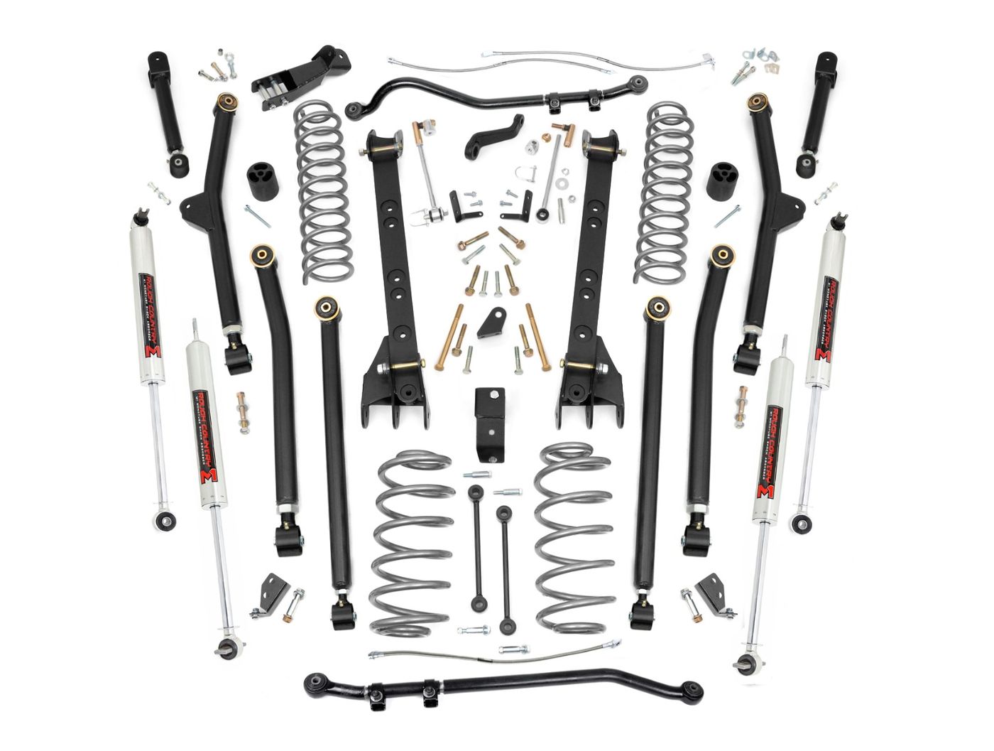 Rough Country 4 Inch Lift Kit | Long Arm | M1 | Jeep Wrangler TJ 4WD (1997-2006)