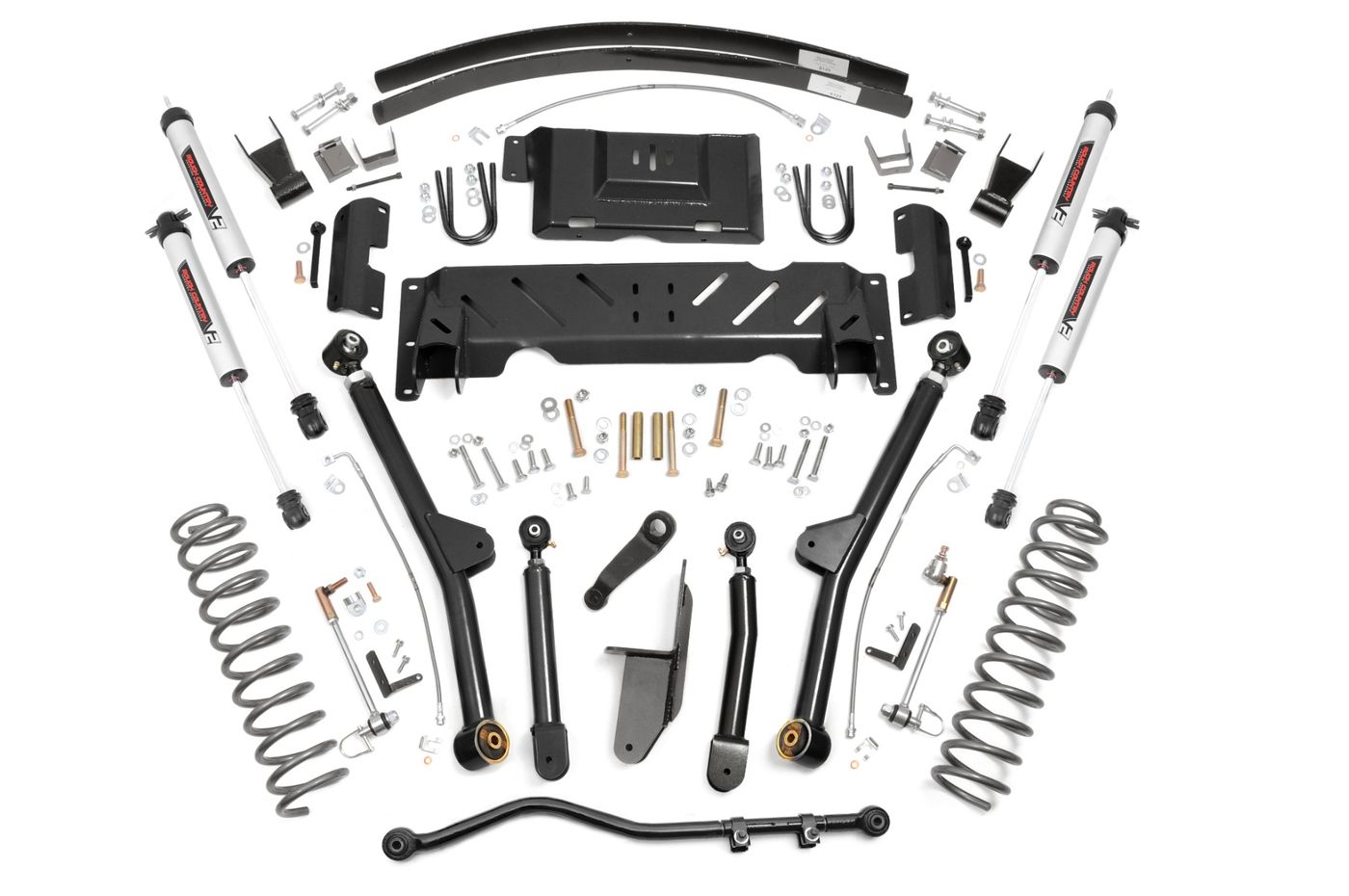 Rough Country 4.5 Inch Lift Kit | Long Arm | RR AAL | NP231 | V2 | Jeep Cherokee XJ (84-01)