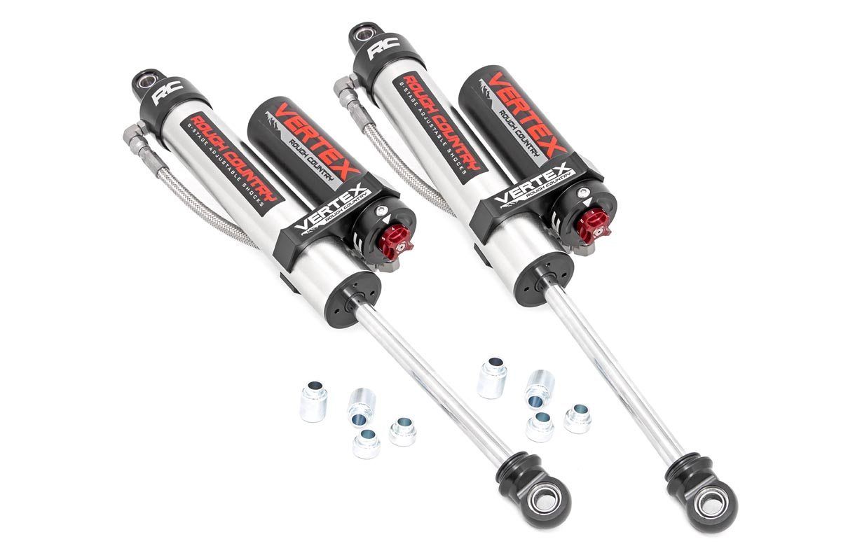 Rough Country Vertex 2.5 Reservoir Rear Shocks | 3.5-4.5" | Jeep Wrangler JL (18-26)/Wrangler Unlimited (18-26)
