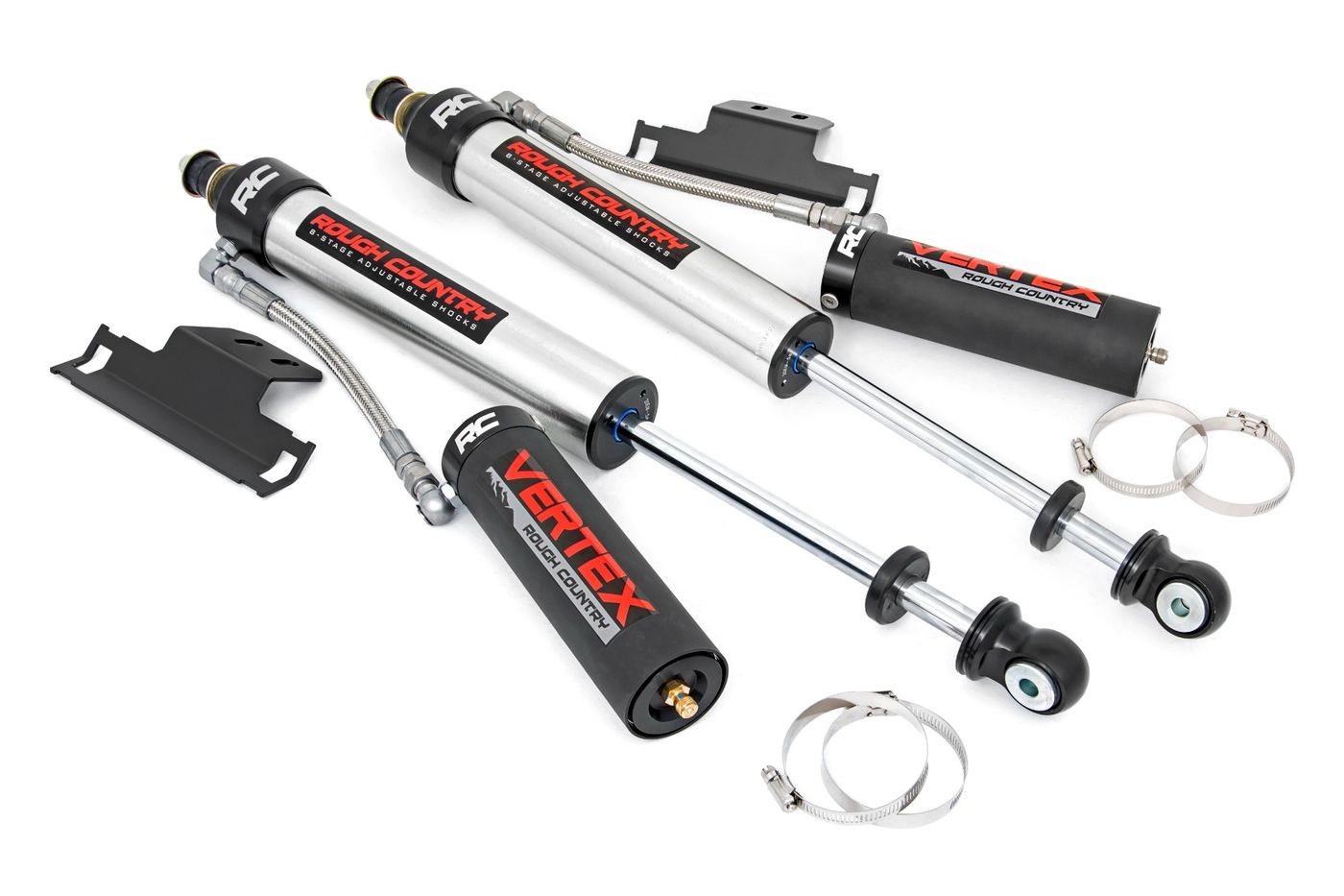 Rough Country Vertex 2.5 Reservoir Rear Shocks | 6-7" | Toyota Tacoma 2WD/4WD (2005-2023)