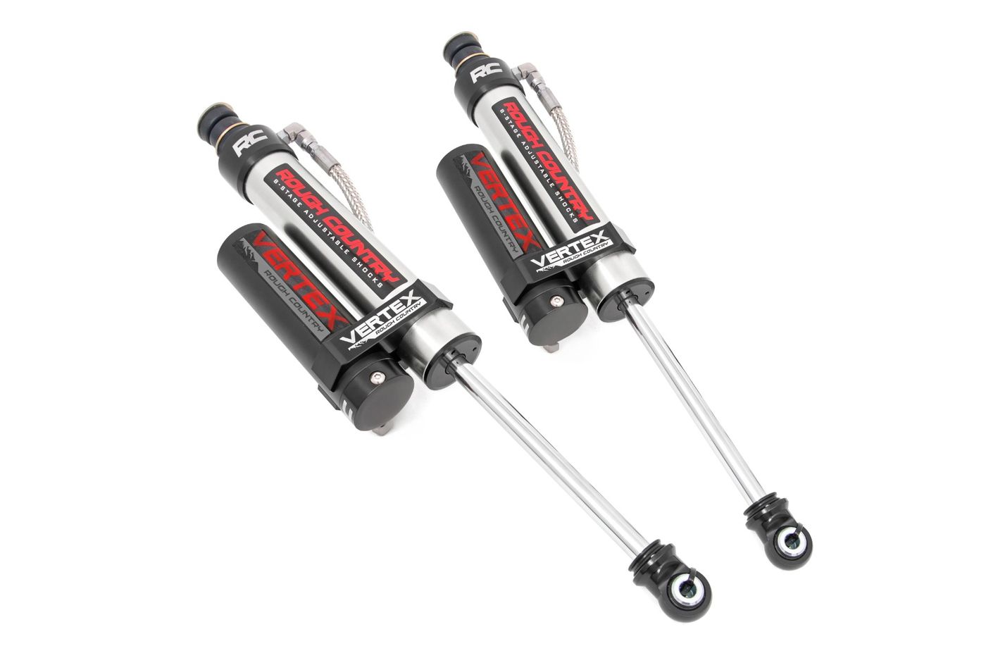 Rough Country Vertex 2.5 Reservoir Rear Shocks | 6-7.5" | Ram 1500 2WD/4WD (2019-2026)