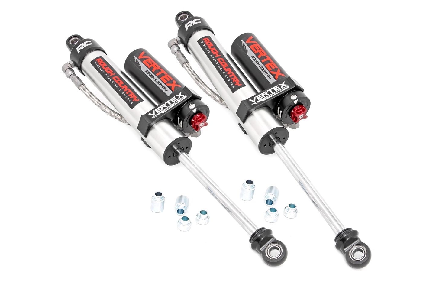 Rough Country Vertex 2.5 Reservoir Rear Shocks | 6" | Jeep Wrangler JL (18-24)