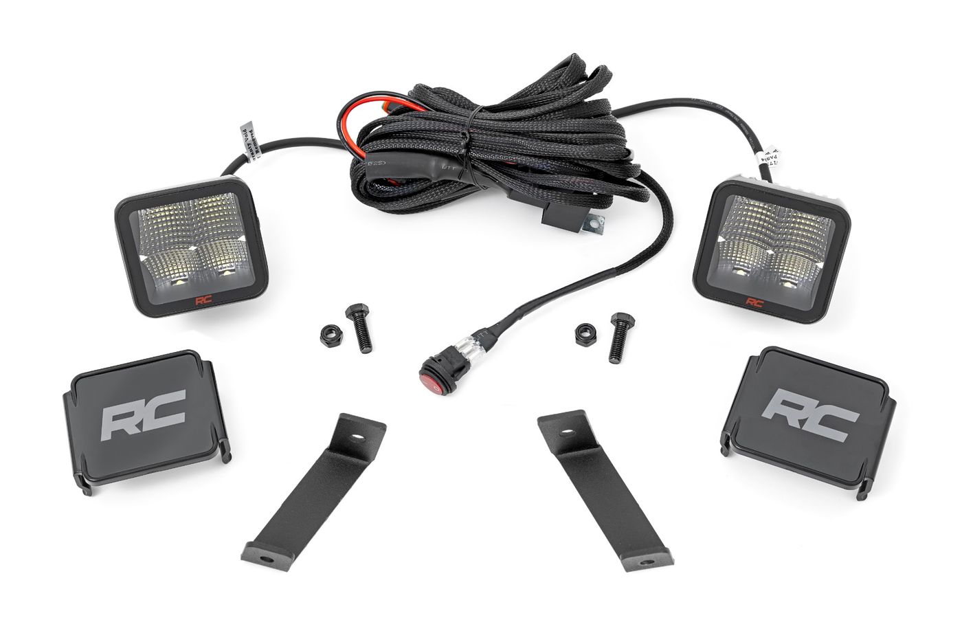 Rough Country LED Light Kit | Ditch Mount | 2" Spectrum Pair | Spot | Jeep Cherokee KL (14-21)
