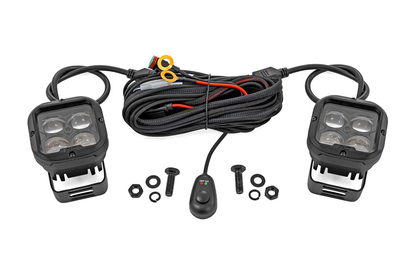 Rough Country 2 Inch SAE Driving Light Pods | Pair