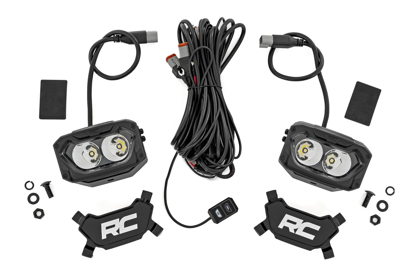 Rough Country 5 Inch Light Pods | White/Amber DRL | Spot | Pair