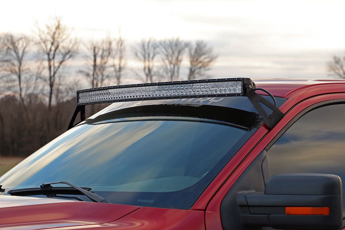 Rough Country LED Light Mount | Upper Windshield | 54" Curved | Ford F-150 2WD/4WD (04-14)