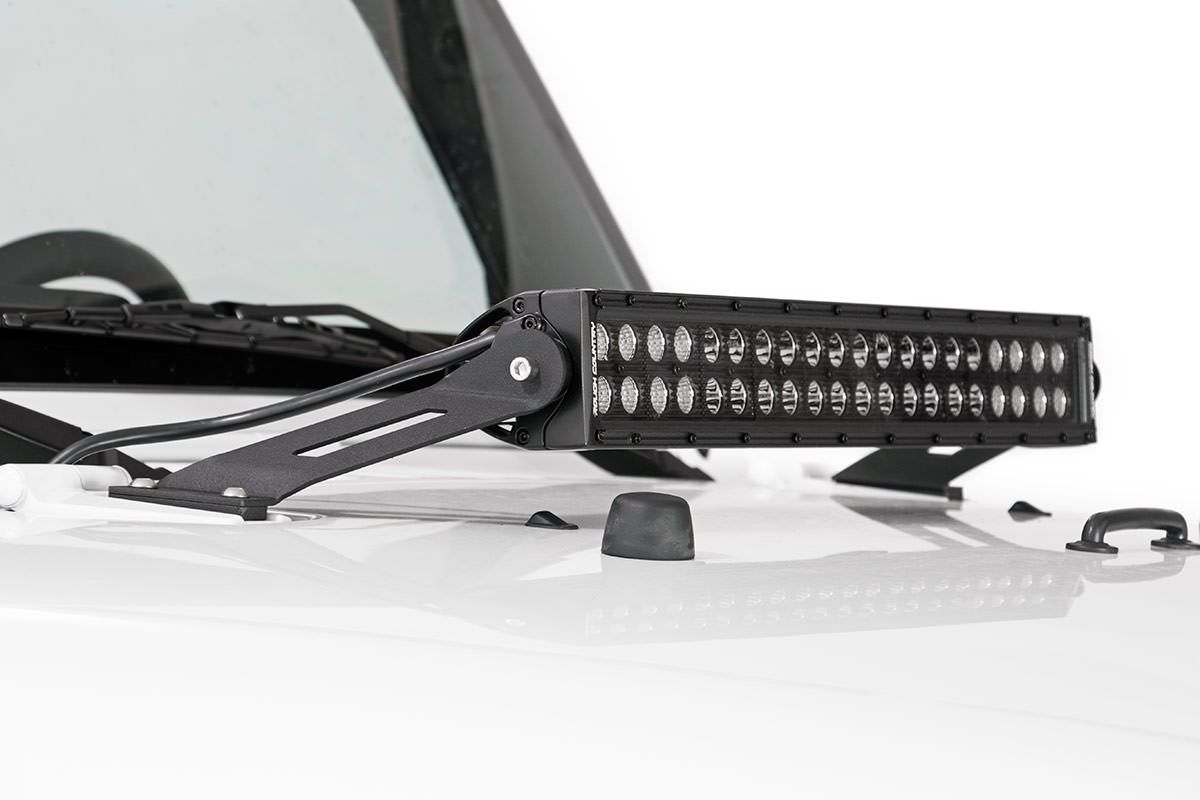Rough Country LED Light Mount | Hood | 20" | Jeep Wrangler JK/Wrangler Unlimited (07-18)