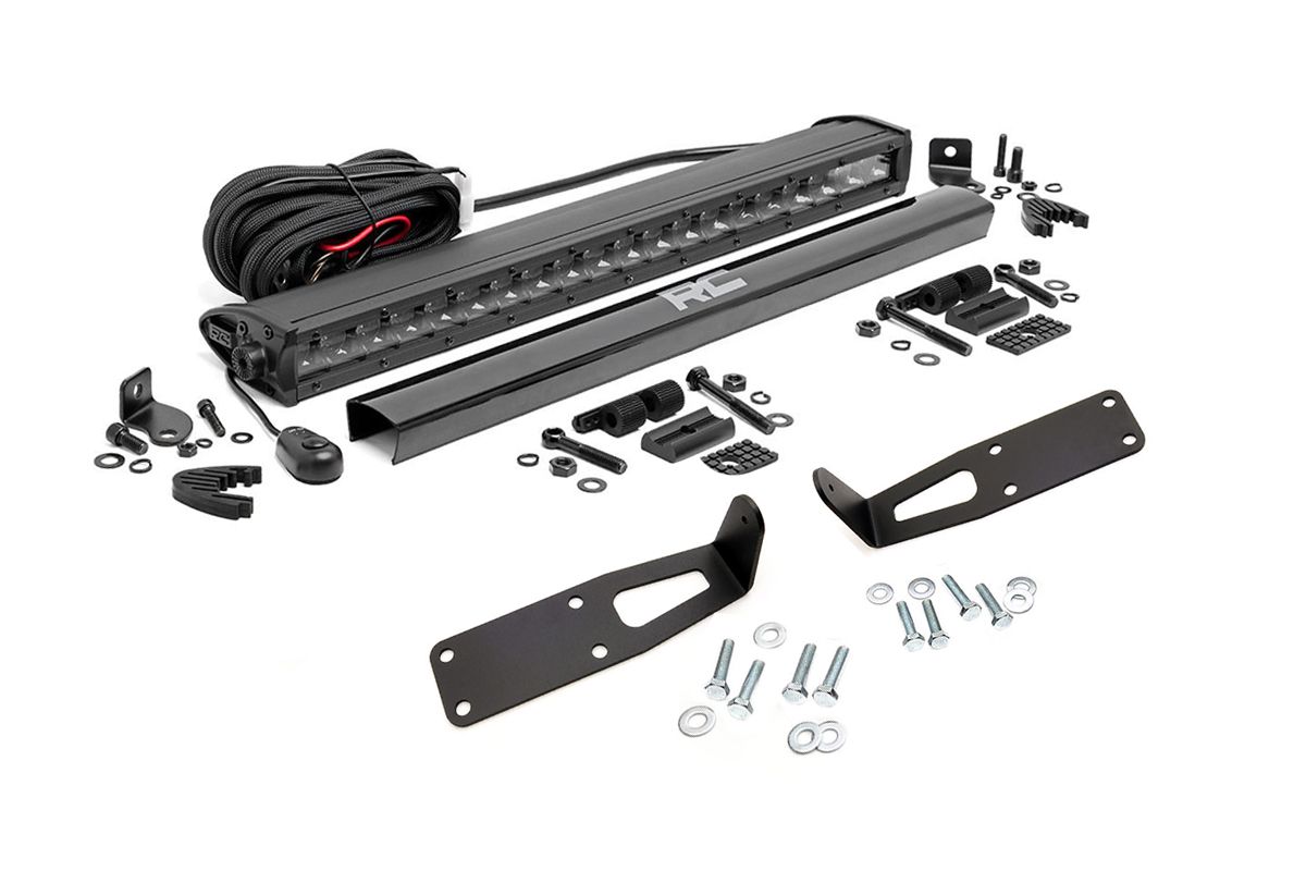 Rough Country LED Light Kit | Bumper Mount | 20" Black Single Row | Ram 2500 (03-18)/3500 (03-18)