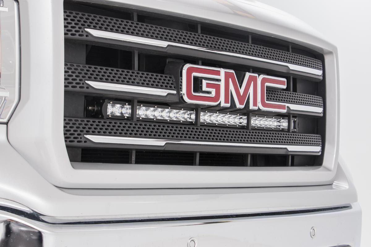 Rough Country LED Light Kit | Behind Grille Mount | 30" Chrome Single Row | Chevy/GMC 1500 (14-18 & Classic)