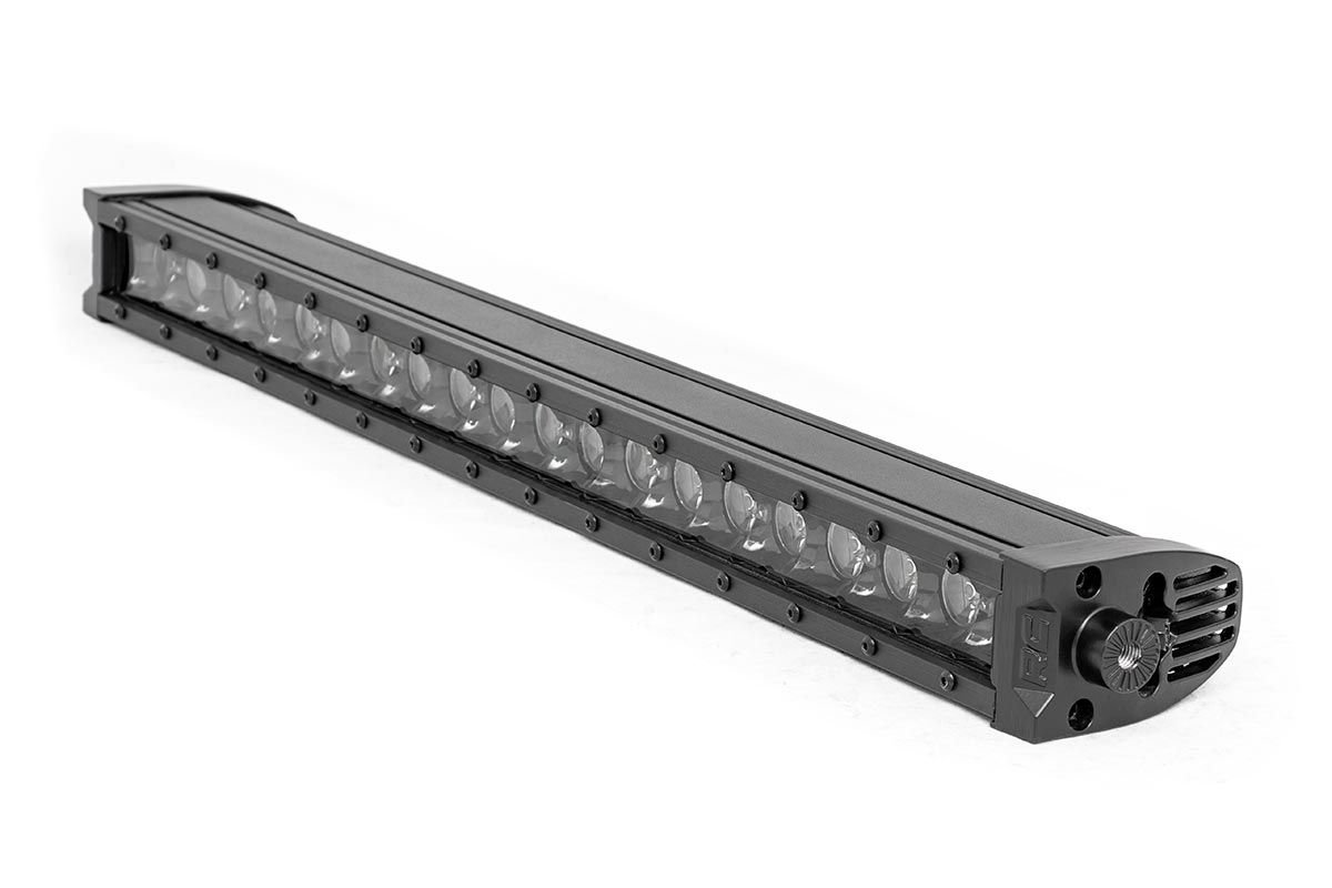 Rough Country 20 Inch Black Series LED Light Bar | Single Row | Amber DRL