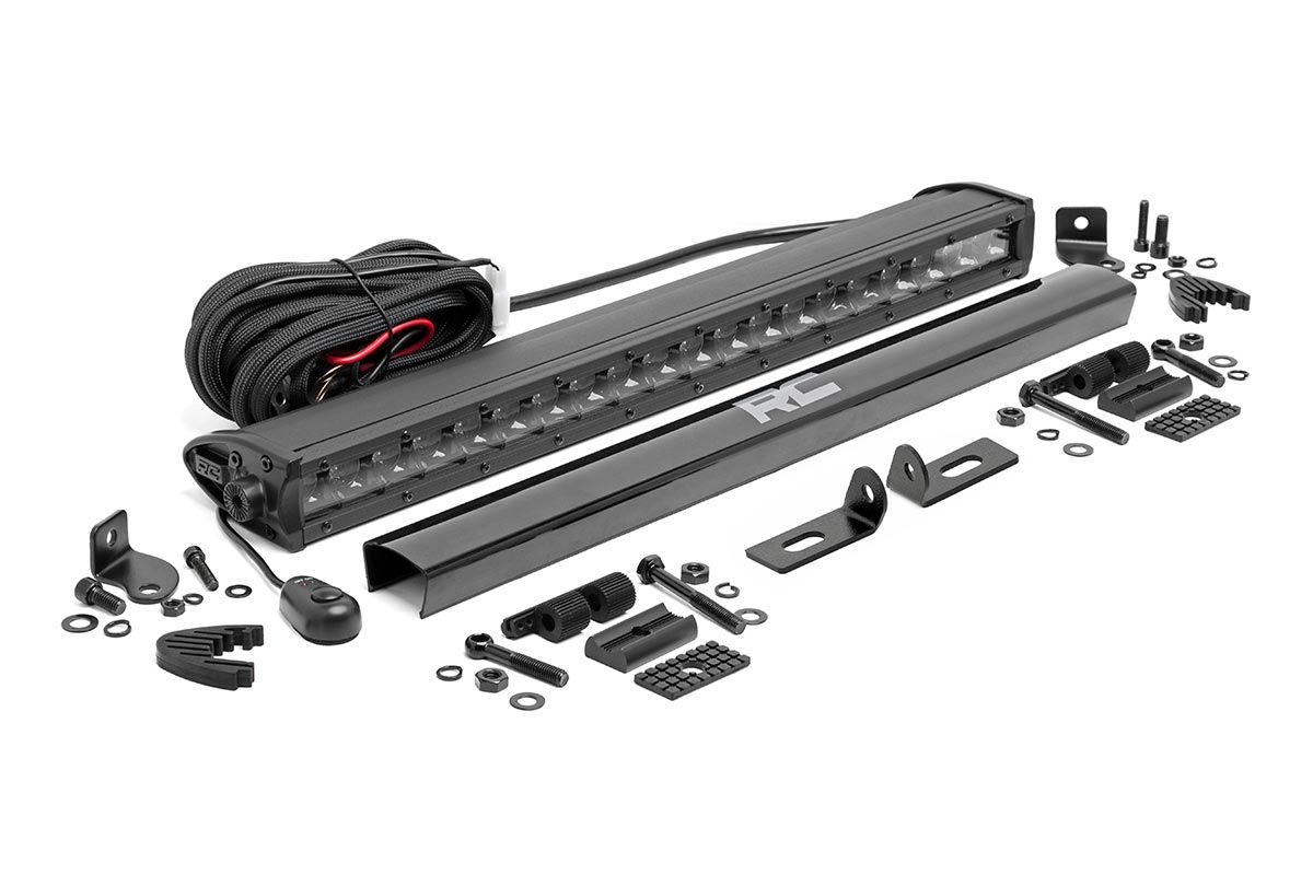 Rough Country LED Light Kit | Bumper Mount | 20" Black Single Row | Ford Ranger (19-23)