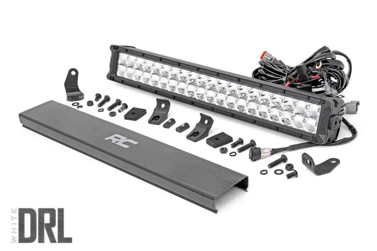 Rough Country 20 Inch Chrome Series LED Light Bar | Dual Row | Cool White DRL