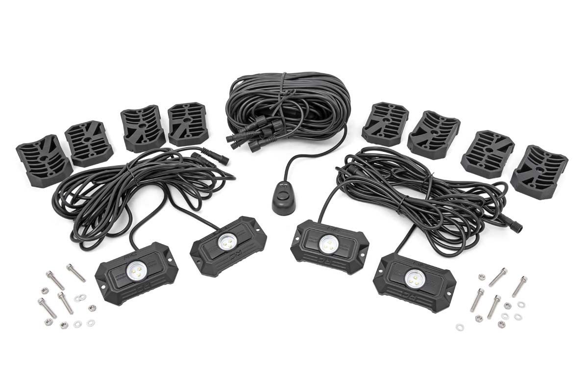 Rough Country LED Rock Light Kit | 4 Piece Set