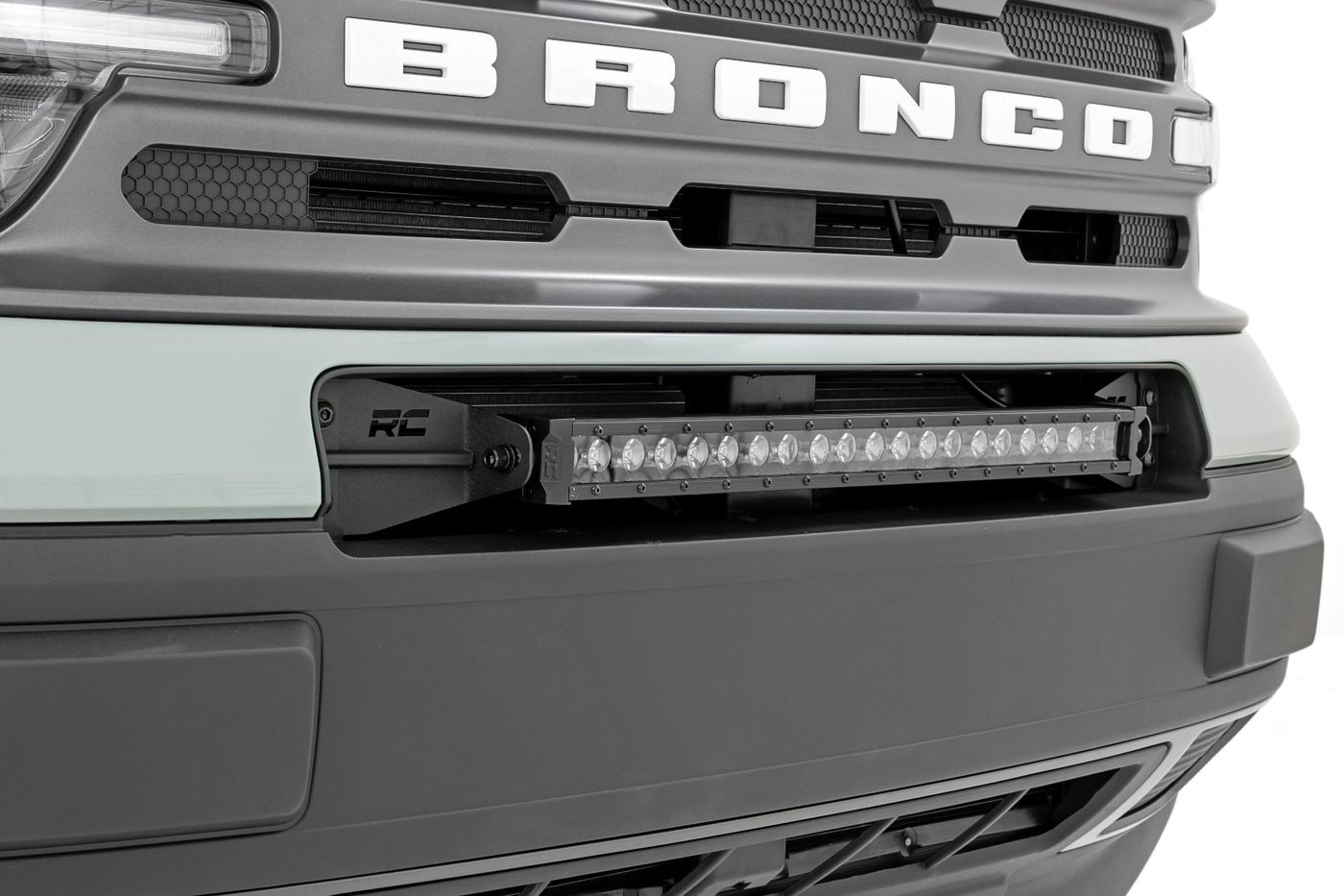 Rough Country LED Light Kit | Bumper Mount | 20" Black Single Row | Ford Bronco Sport (21-26)