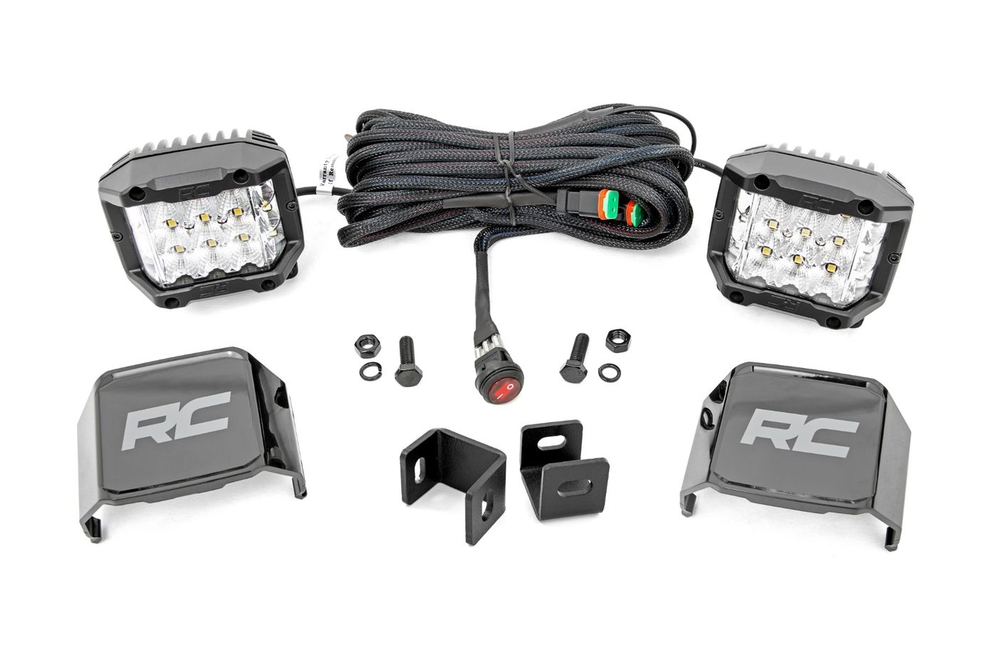 Rough Country LED Light Kit | Ditch Mount | 3" OSRAM | Wide | Toyota Tundra 2WD/4WD (22-26)