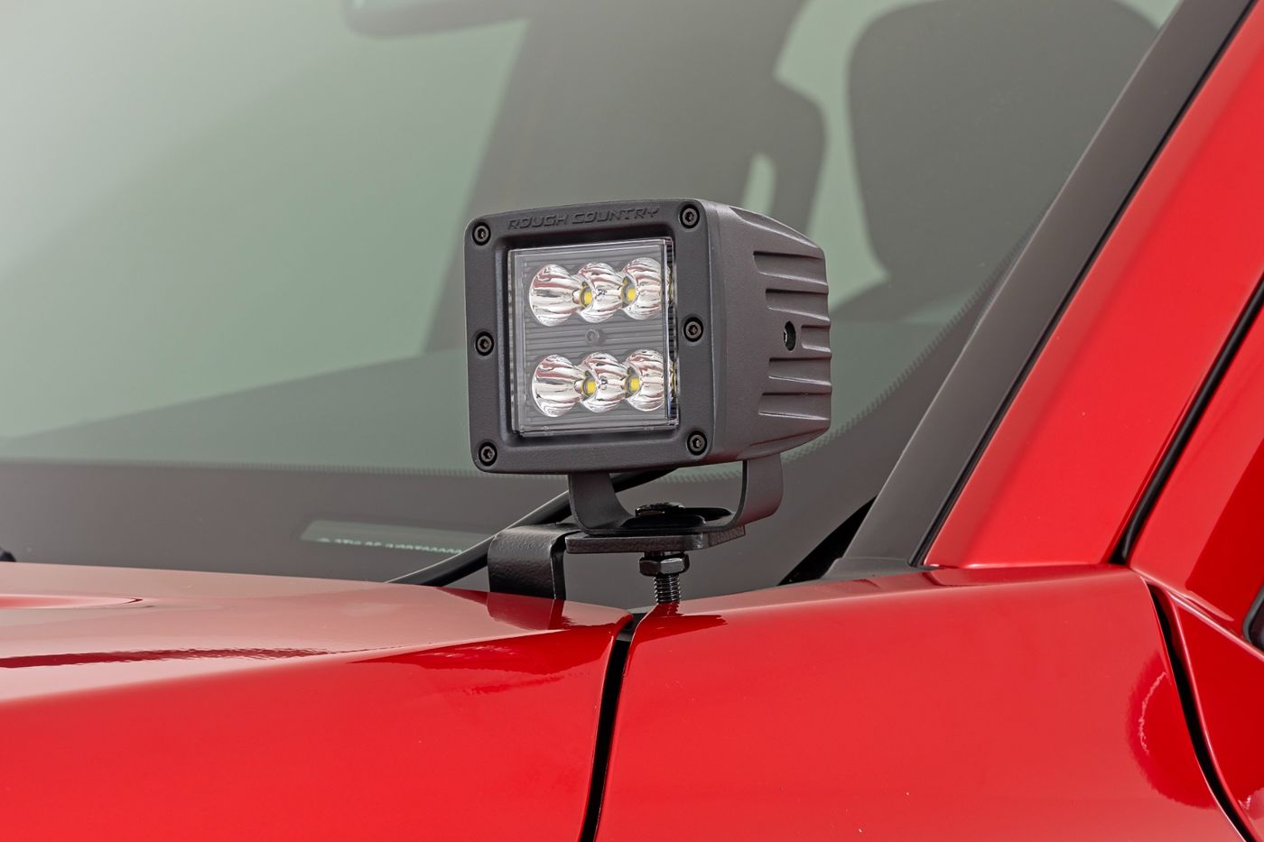 Rough Country LED Light Kit | Ditch Mount | 2" Black Pair | Flood | Toyota Tacoma (24-26)