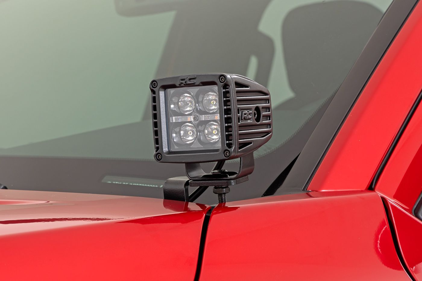 Rough Country LED Light Kit | Ditch Mount | 2" Black Pair | Amber DRL | Toyota Tacoma (24-26)