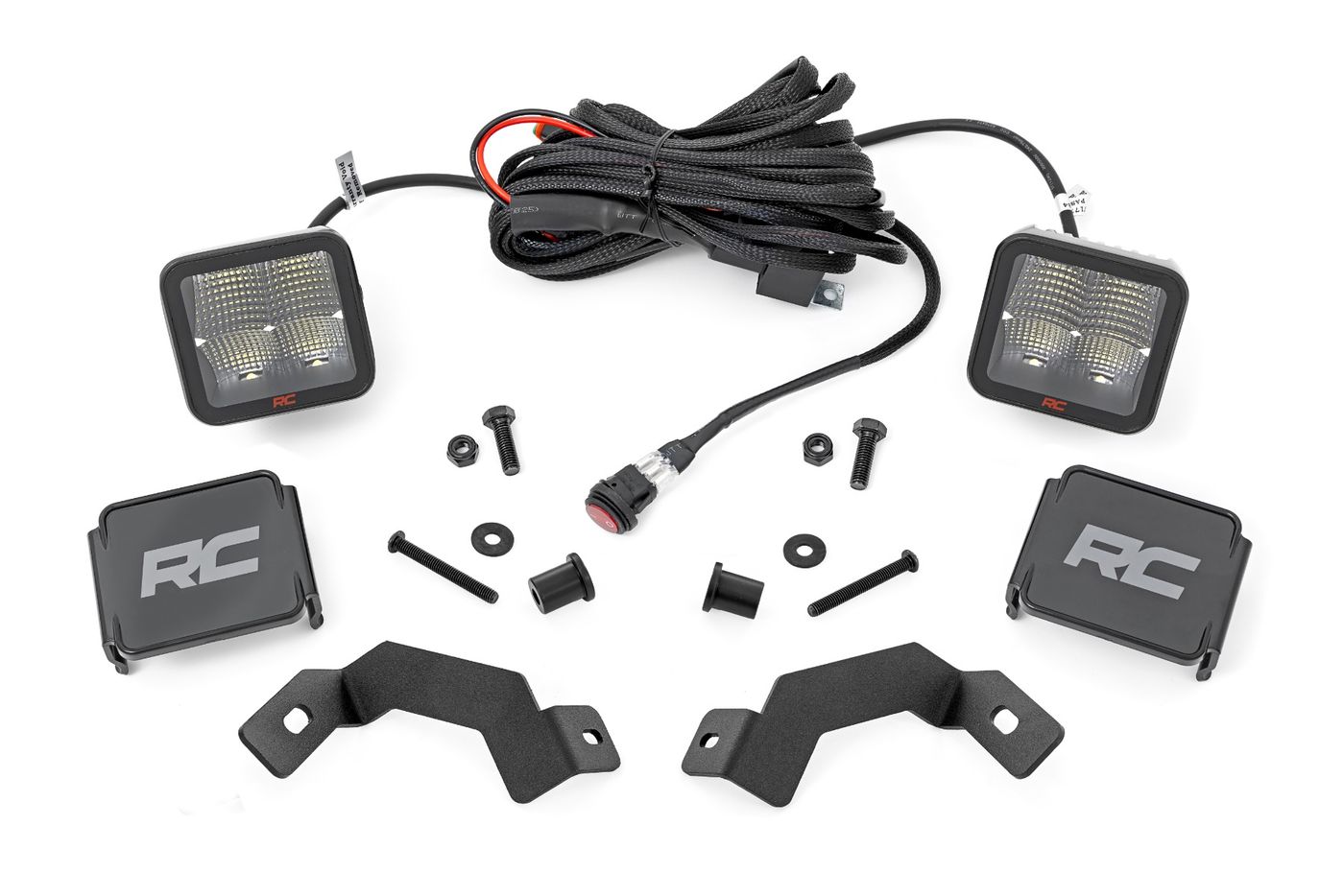 Rough Country LED Light Kit | Ditch Mount | 2" Spectrum Pair | Spot | Toyota Land Cruiser (24-26)