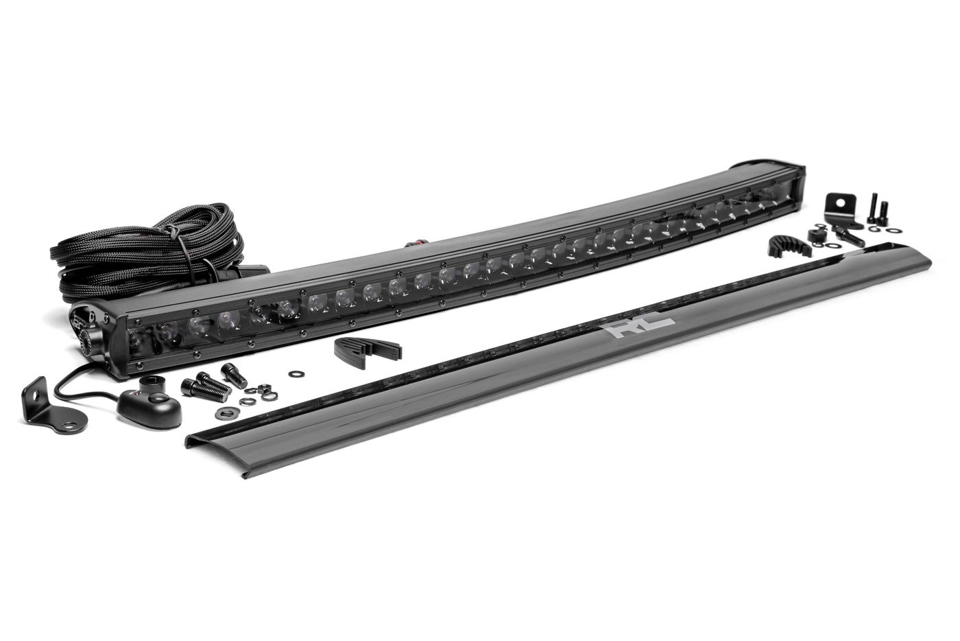 Rough Country 30 Inch Black Series LED Light Bar | Curved | Single Row