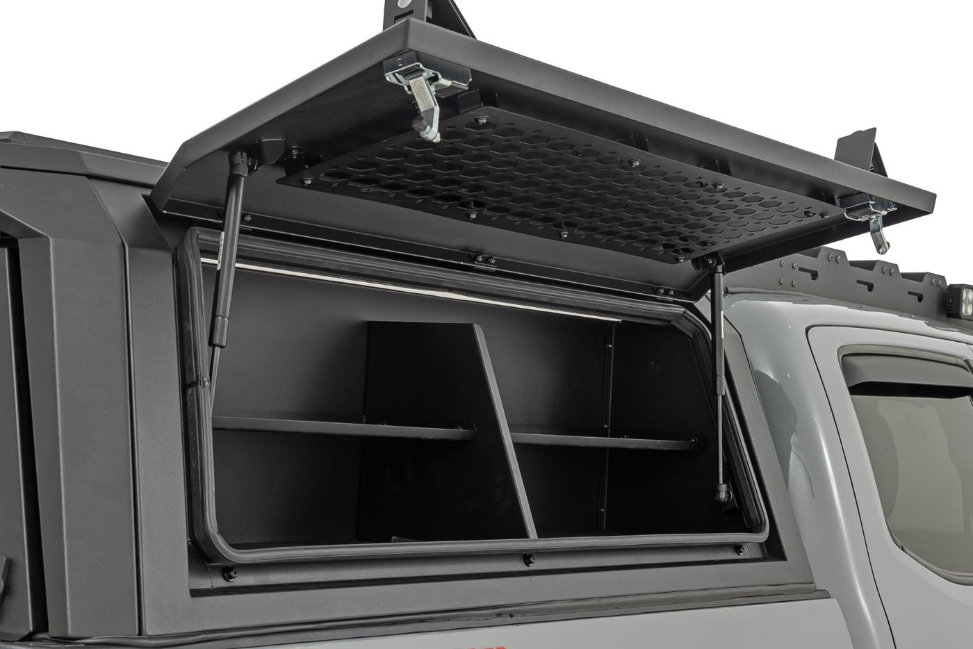 Rough Country Bed Cap Side Shelf Storage Bin | Passengers Side | Toyota Tacoma (16-23)