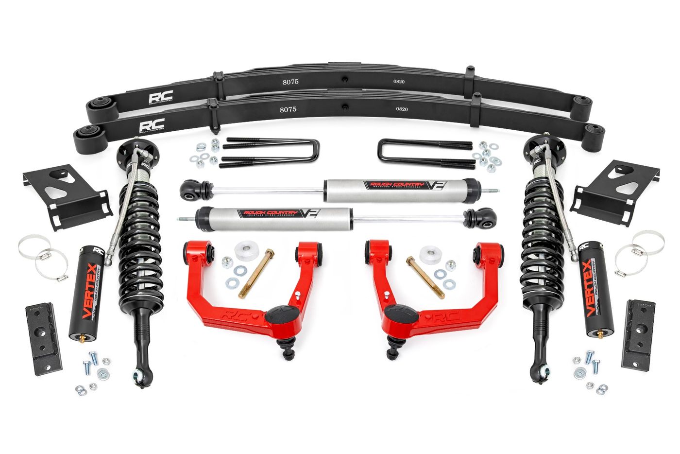 Rough Country 3.5 Inch Lift Kit | Red UCA | Vertex/V2 | Toyota Tacoma 2WD/4WD (2005-2023)