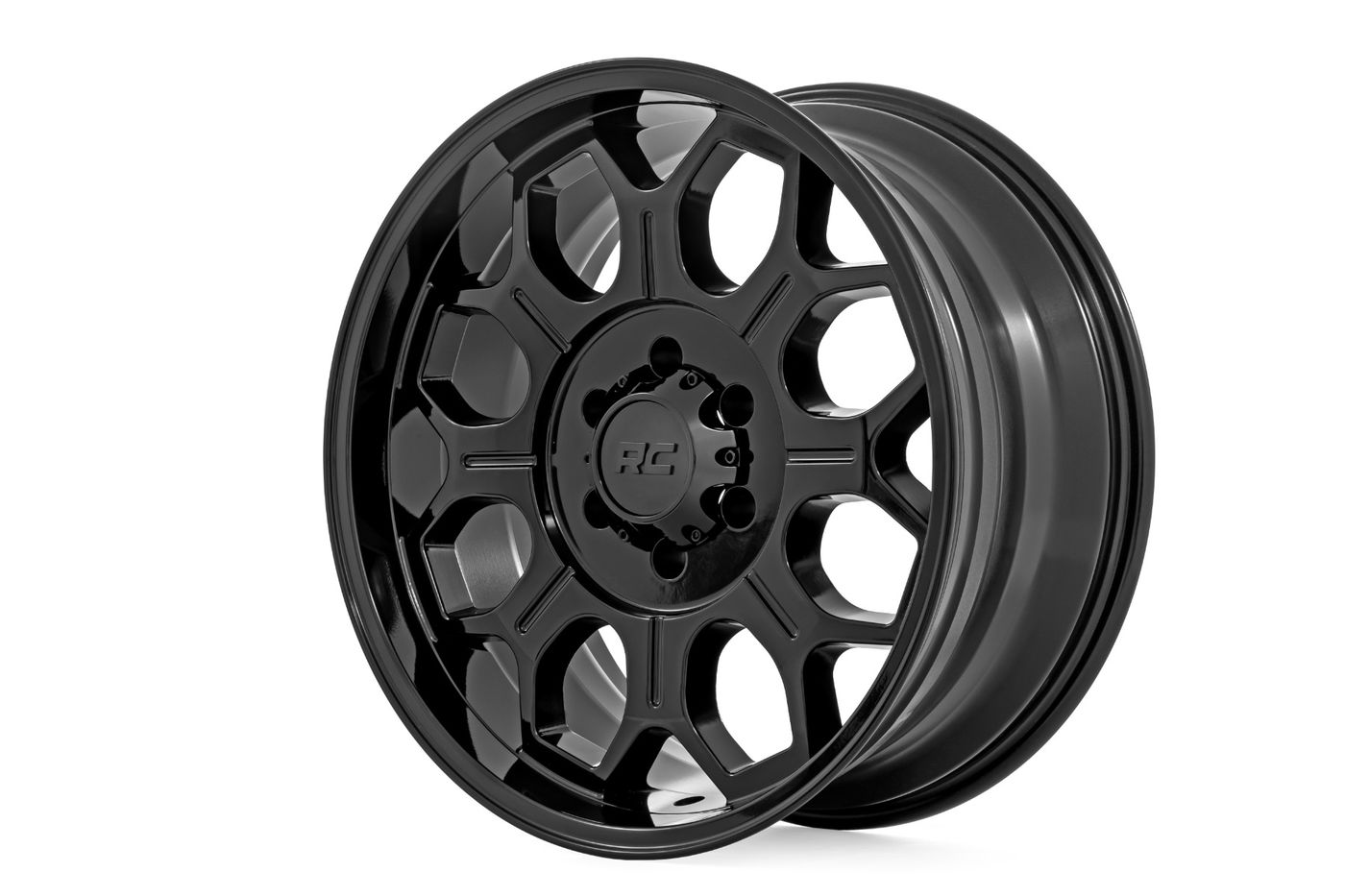 Rough Country Rough Country 77 Series Wheel | One-Piece | Semi Gloss Black | 20x10 | 6x135 | -25mm