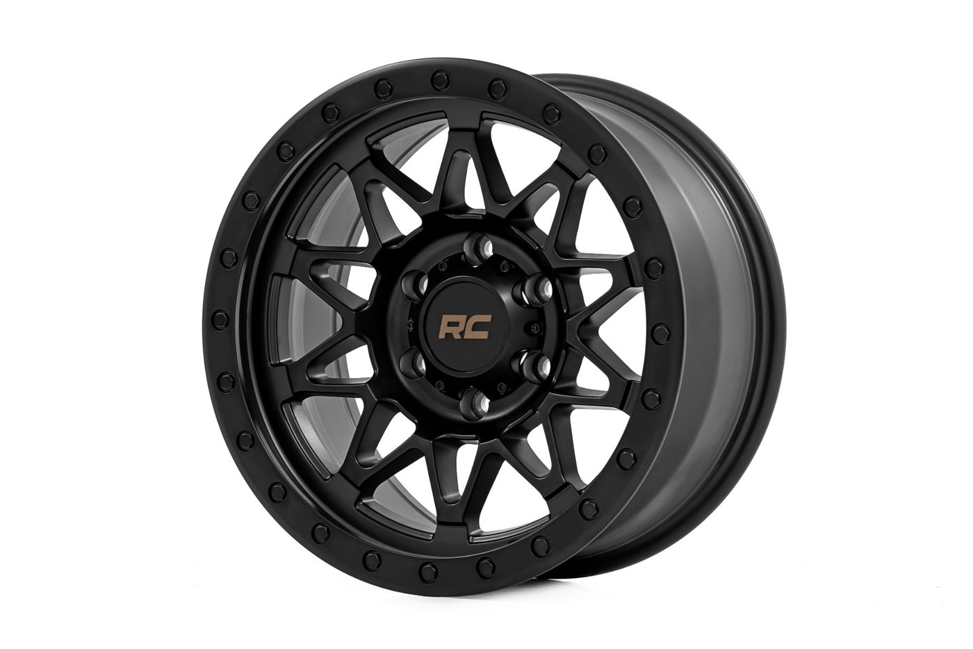Rough Country Rough Country 78 Series Wheel | Simulated Beadlock | Black | 17x8.5 | 6x5.5 | +0mm