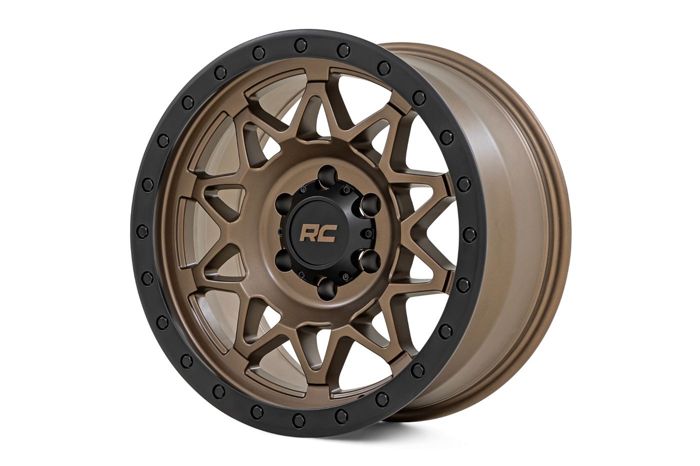 Rough Country Rough Country 78 Series Wheel | Simulated Beadlock | Bronze/Black | 17x8.5 | 5x5 | +0mm