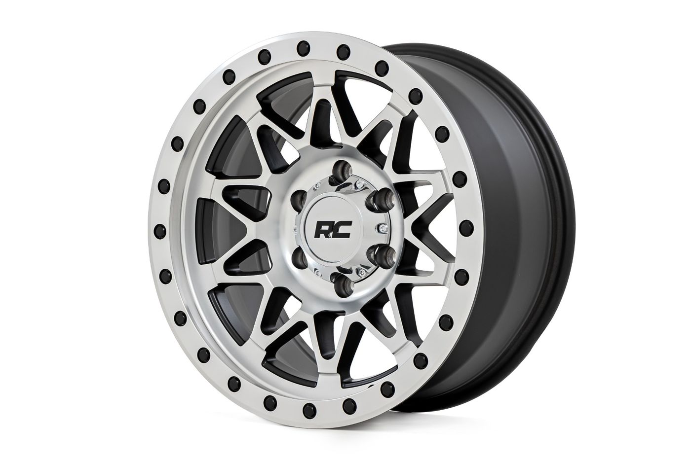 Rough Country Rough Country 78 Series Wheel | Simulated Beadlock | Full Machine | 17x8.5 | 5x5 | +0mm