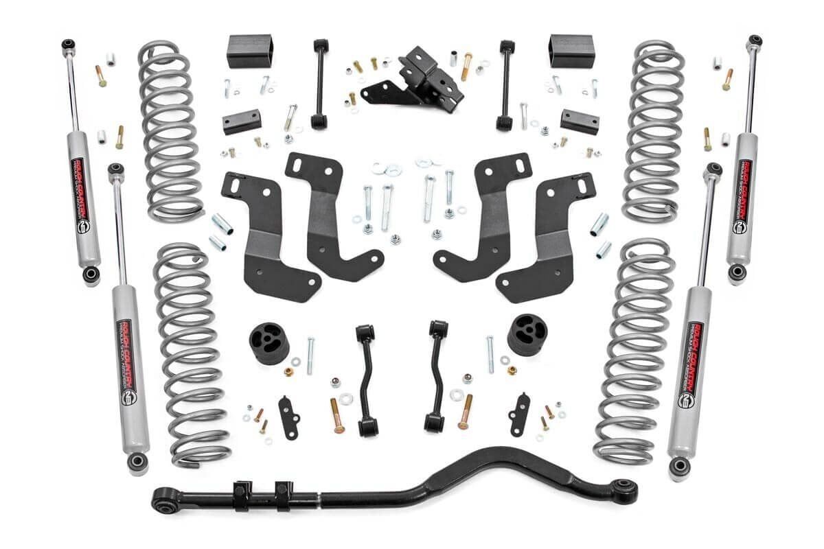 Rough Country 3.5 Inch Lift Kit | C/A Drop | 4-Door | Jeep Wrangler Unlimited 4WD (24-26)