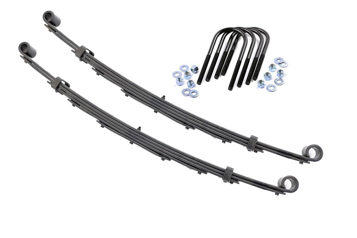 Rough Country Front Leaf Springs | 4" Lift | Pair | Chevy/GMC C10/K10 C15/K15 Truck/Half-Ton Suburban (69-72)