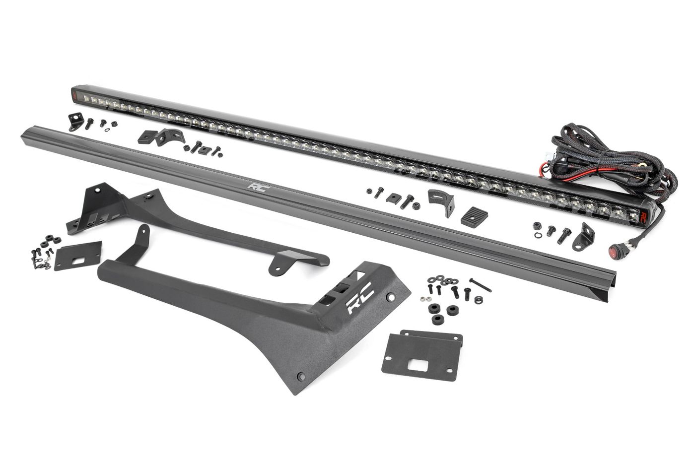 Rough Country LED Light Kit | Windshield | 50" Spectrum Single Row | Jeep Gladiator JT/Wrangler JL (18-26)