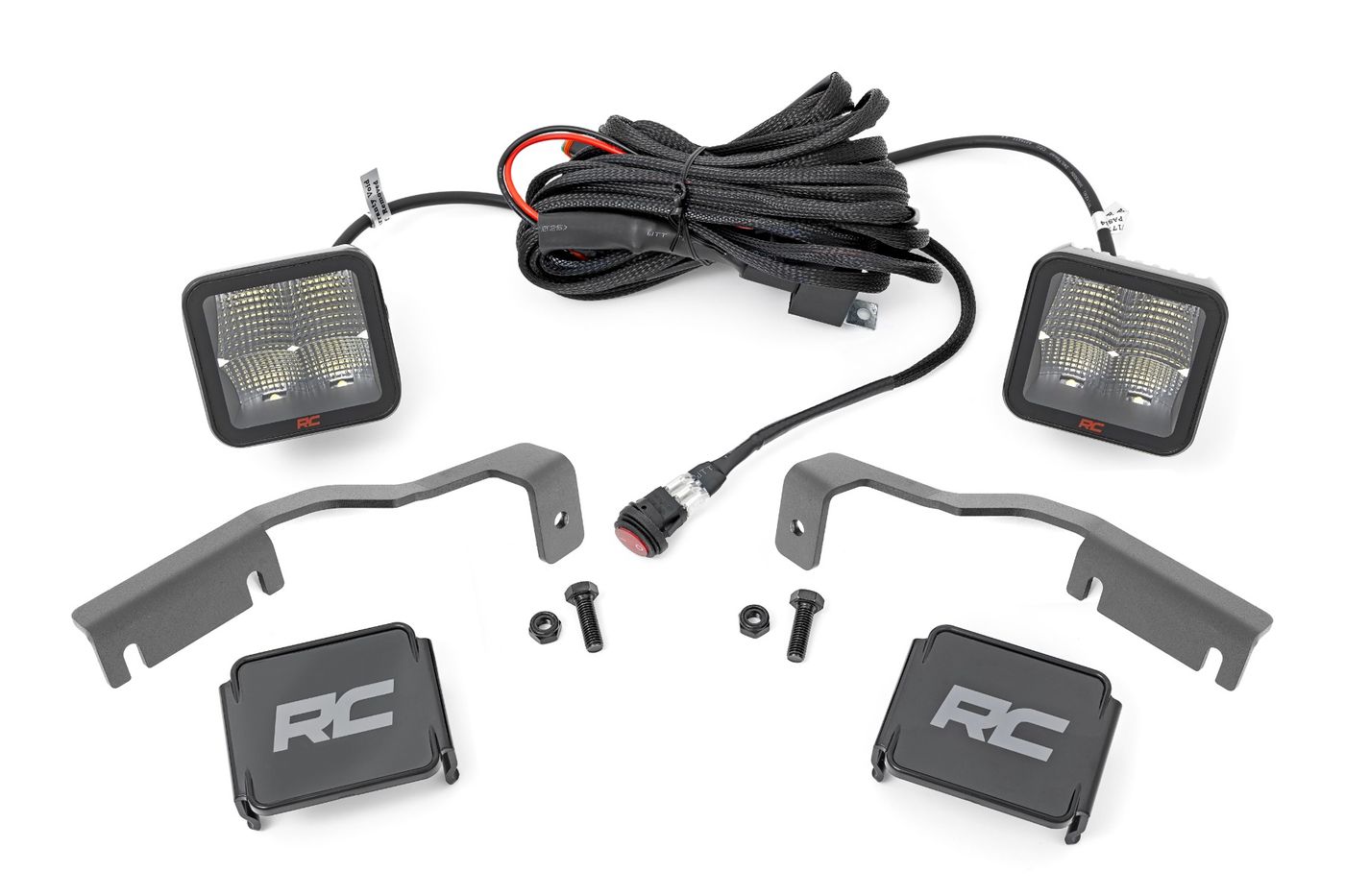 Rough Country LED Light Kit | Ditch Mount | 2" Spectrum Pair | Spot | Nissan Frontier (22-26)