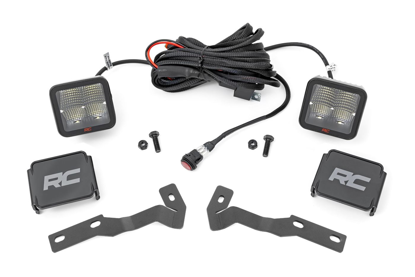 Rough Country LED Light Kit | Ditch Mount | 2" Spectrum Pair | Spot | Toyota Tacoma (16-23)