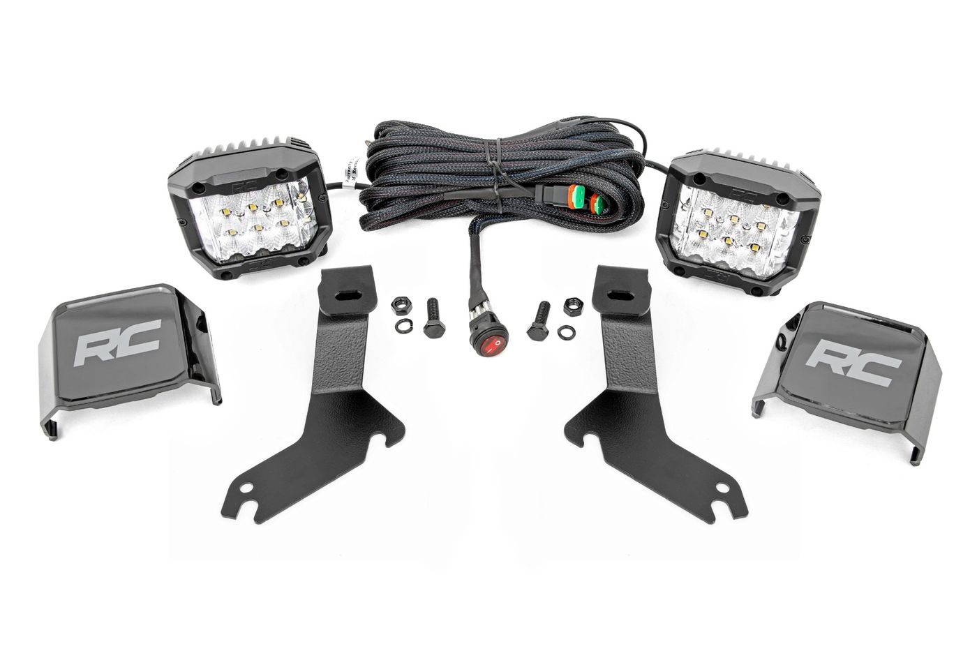 Rough Country LED Light Kit | Ditch Mount | 3" OSRAM | Wide | Chevy Silverado 1500 (99-06)/Tahoe (00-06)