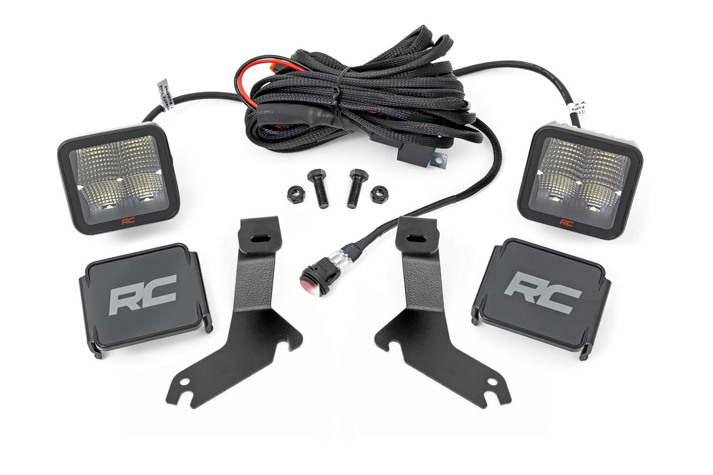 Rough Country LED Light Kit | Ditch Mount | 2" Spectrum Pair | Spot | Chevy Silverado 1500 (99-06)/Tahoe (00-06)