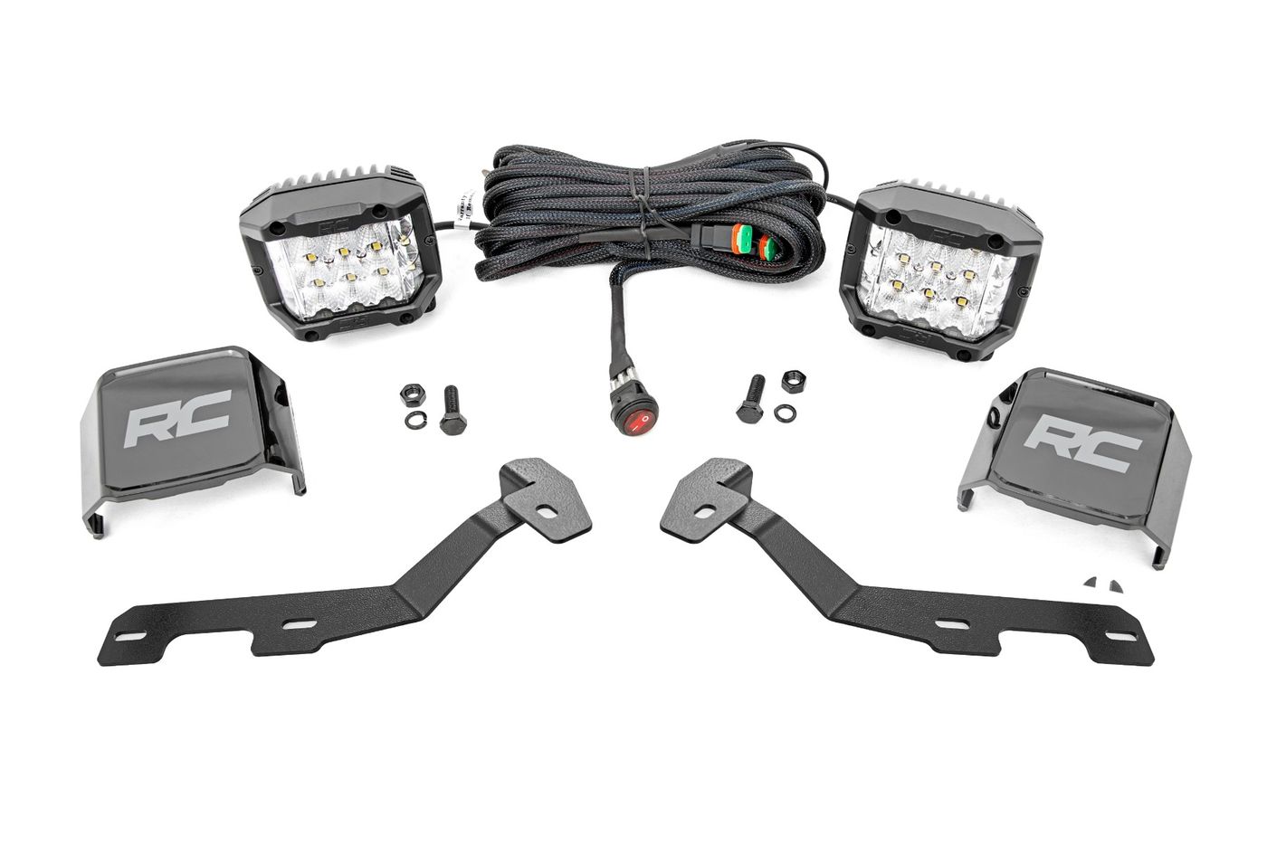 Rough Country LED Light Kit | Ditch Mount | 3" OSRAM | Wide | Ram 1500 2WD/4WD (2019-2026)