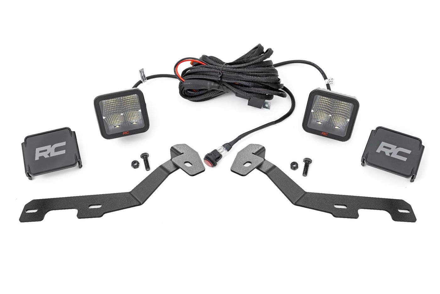 Rough Country LED Light Kit | Ditch Mount | 2" Spectrum Pair | Spot | Ram 1500 (19-26)