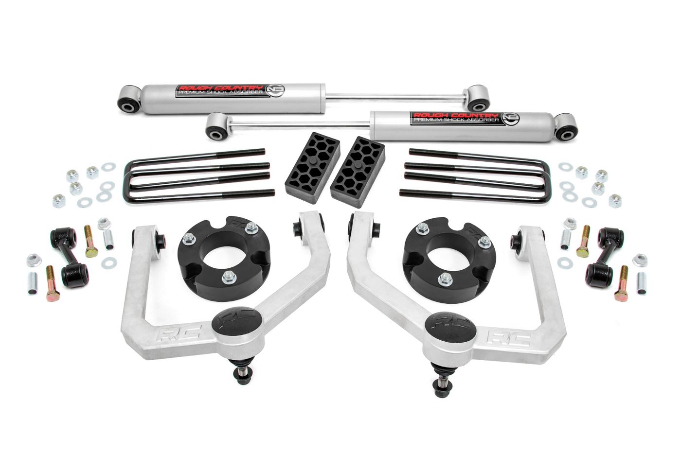 Rough Country 3 Inch Lift Kit | N3 Shocks | Nissan Titan 2WD/4WD (2004-2024)