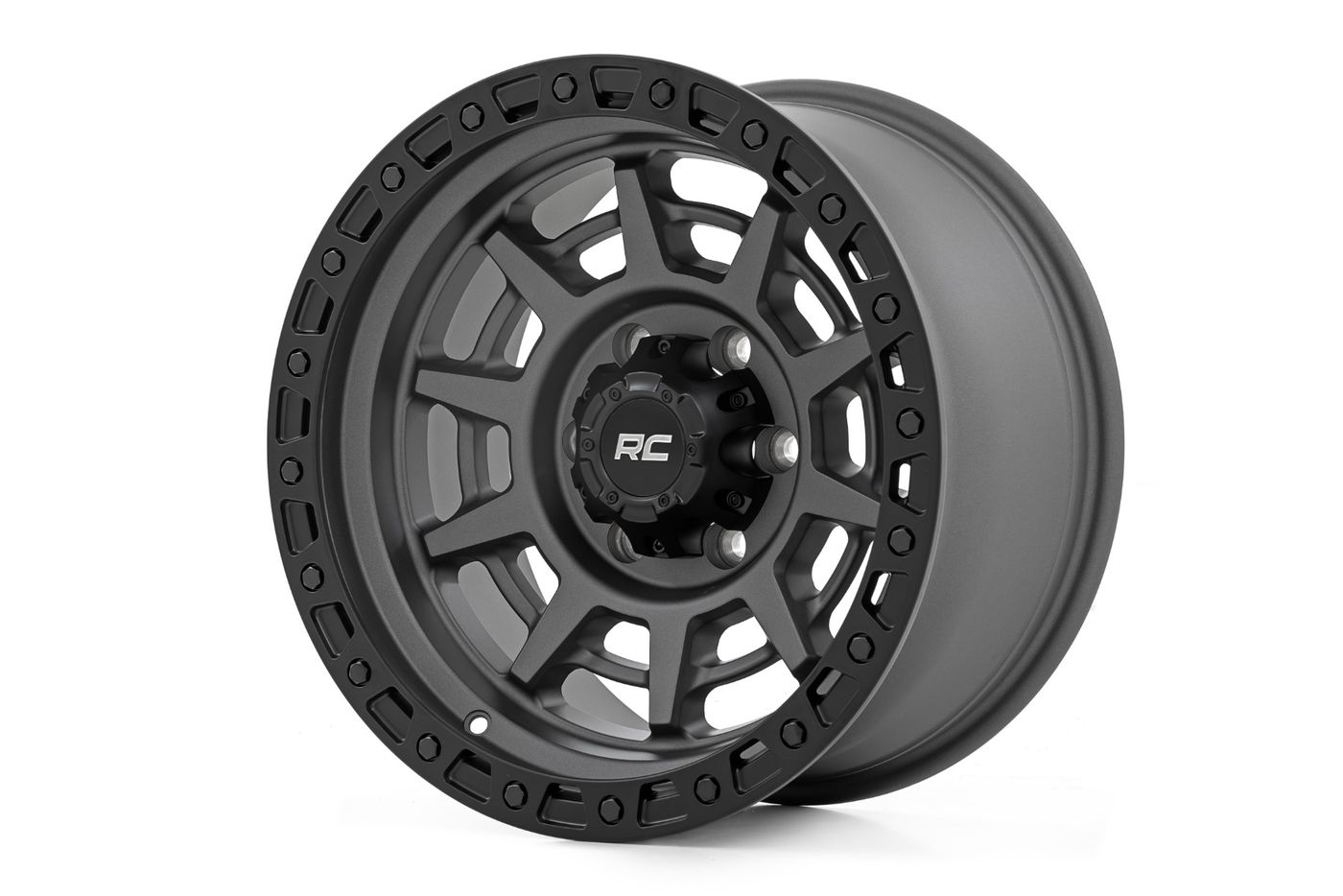 Rough Country Rough Country 85 Series Wheel | Simulated Beadlock | Gunmetal Gray/Black | 17x9 | 8x6.5 | +0
