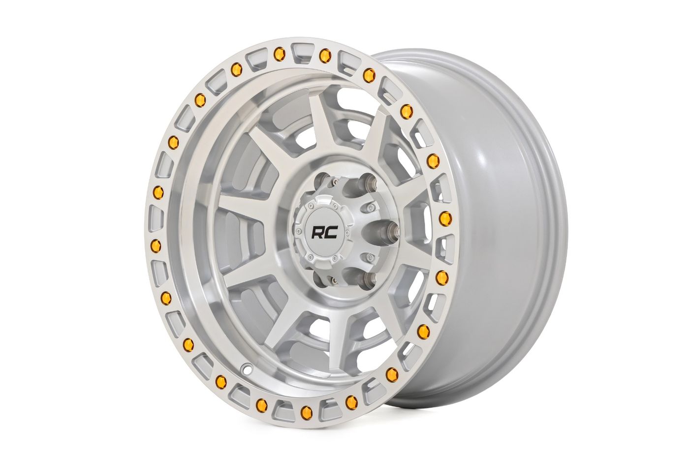 Rough Country Rough Country 85 Series Wheel | Simulated Beadlock | Full Machine | 17x9 | 6x5.5 | -12mm