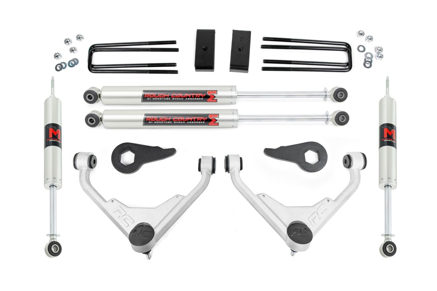Rough Country 3 Inch Lift Kit | FT Code | M1 | Chevy/GMC 2500HD/3500HD/Suburban 2500/Yukon XL 2500 (01-10)